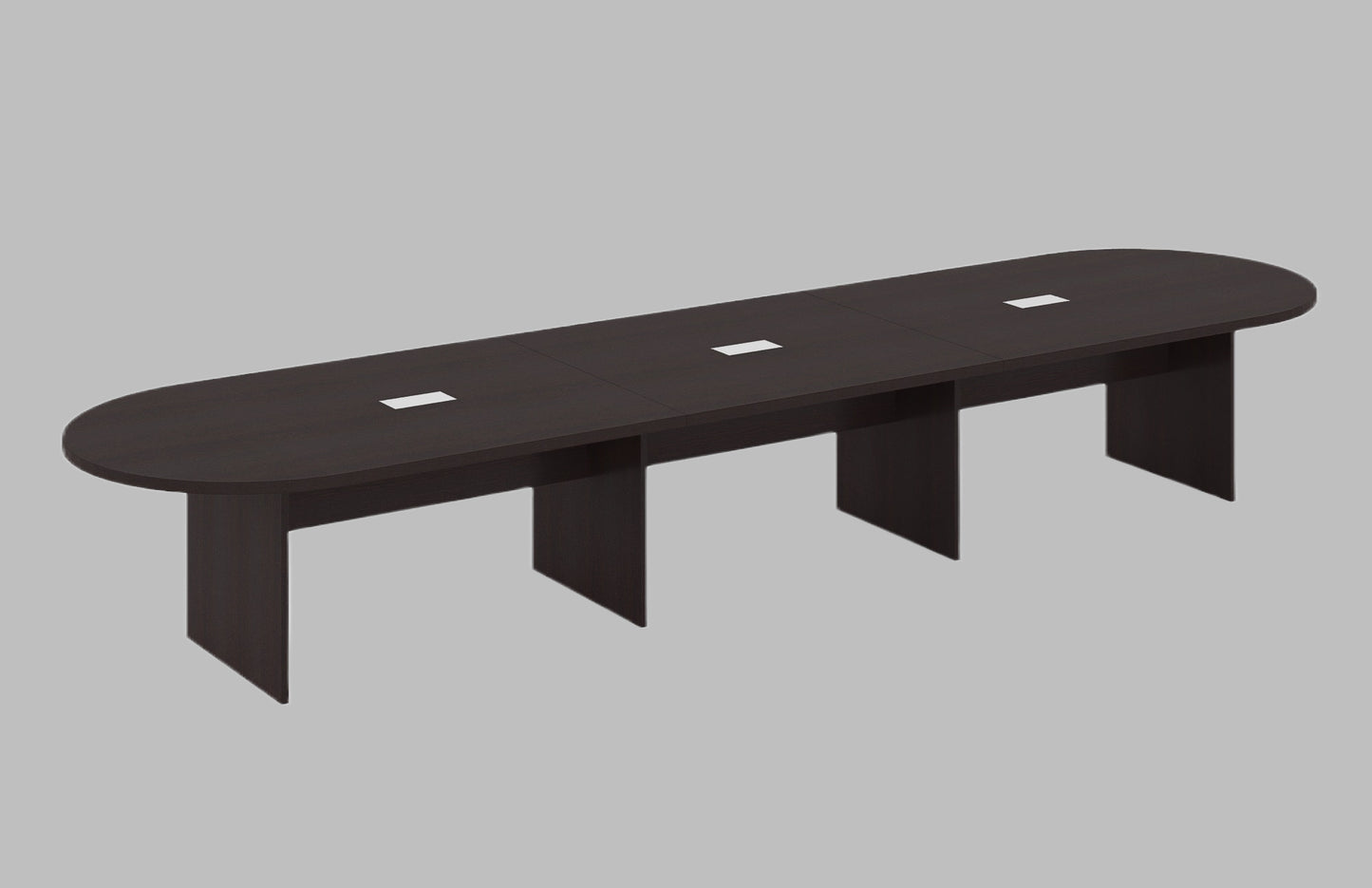 16FT Espresso racetrack shaped table