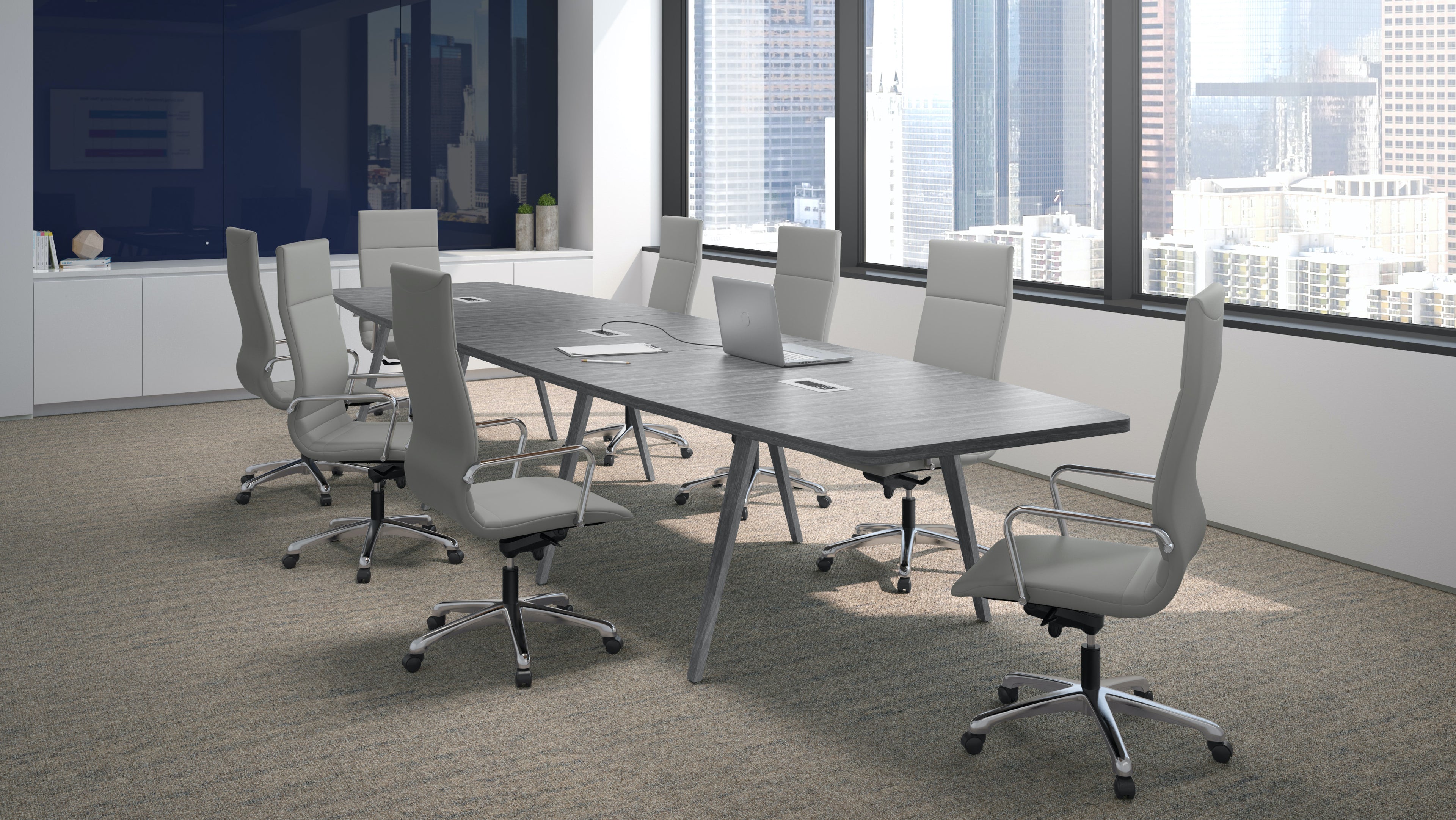 Private Spaces Adjustable Conferece desk and chair