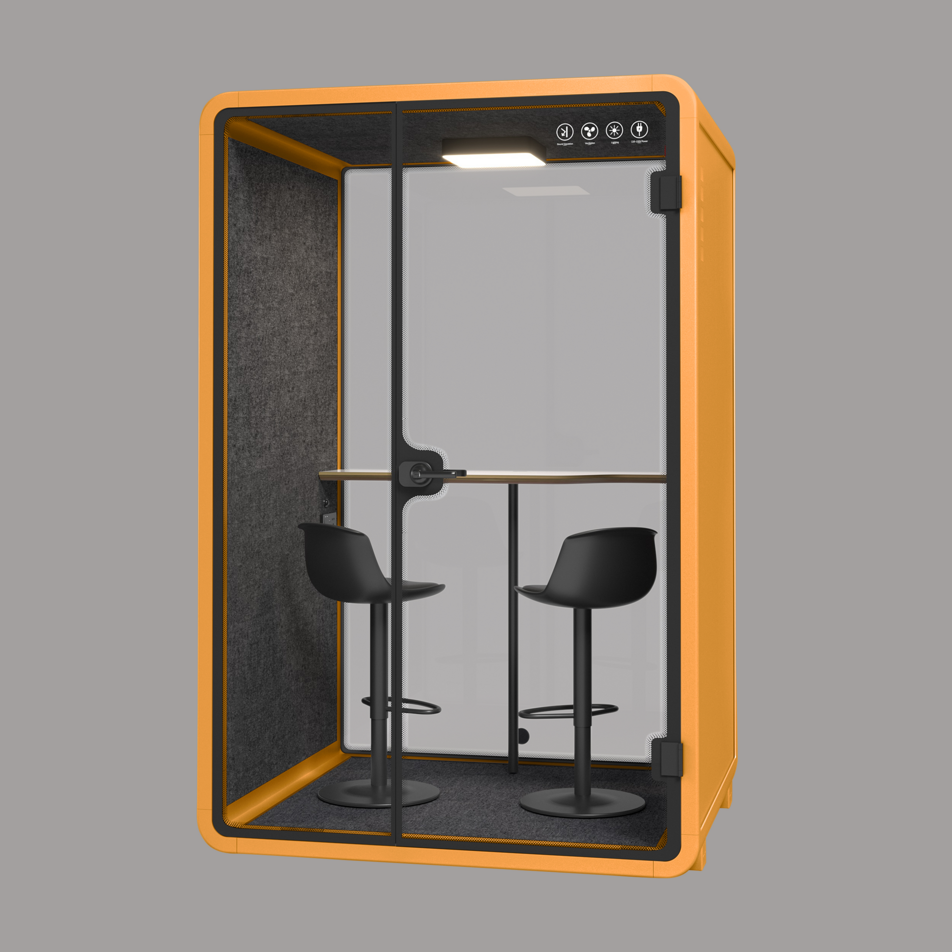 Orange Office Phone Booth