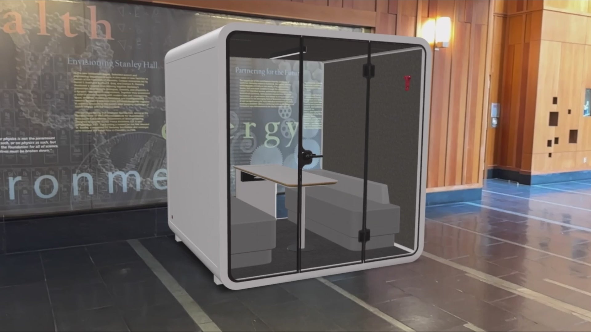 Load video: View office phone booths with AR